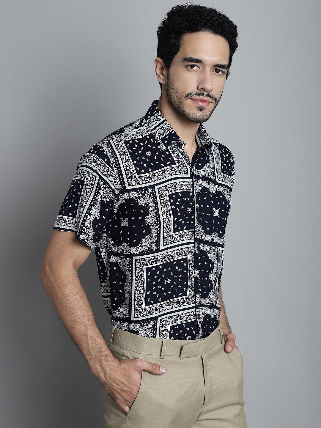 Mens Paisley Printed Formal Shirts