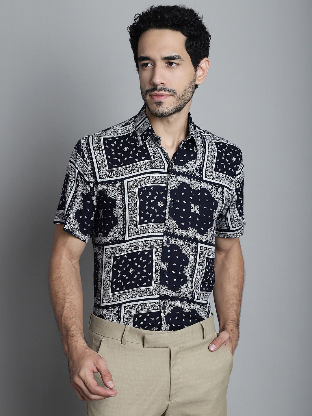 Mens Paisley Printed Formal Shirts