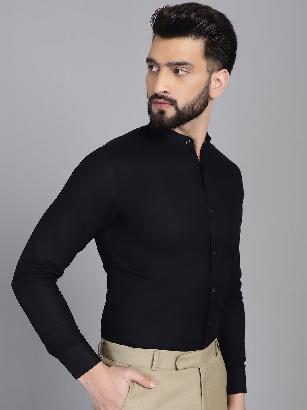Cotton Solid Formal Shirt For Mens