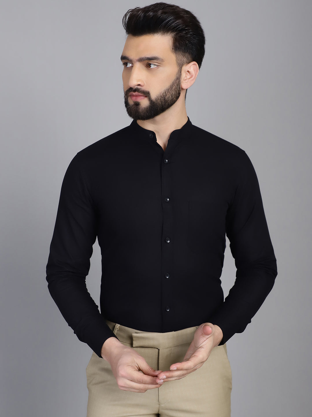 Cotton Solid Formal Shirt For Mens