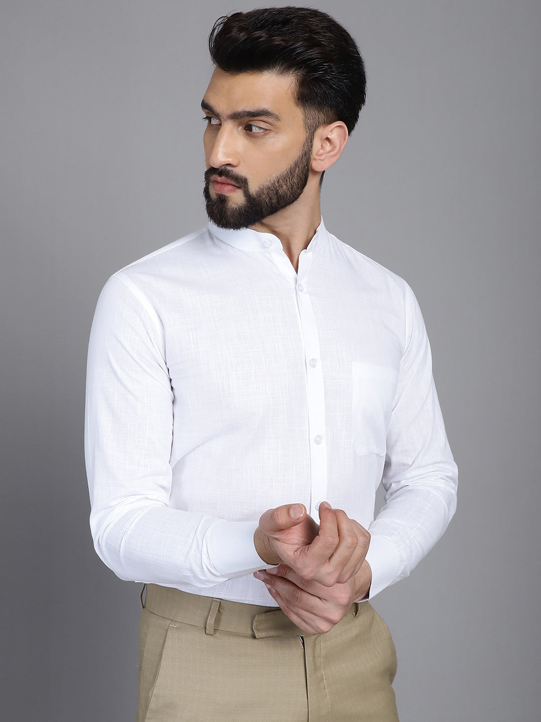 Cotton Solid Formal Shirt For Mens