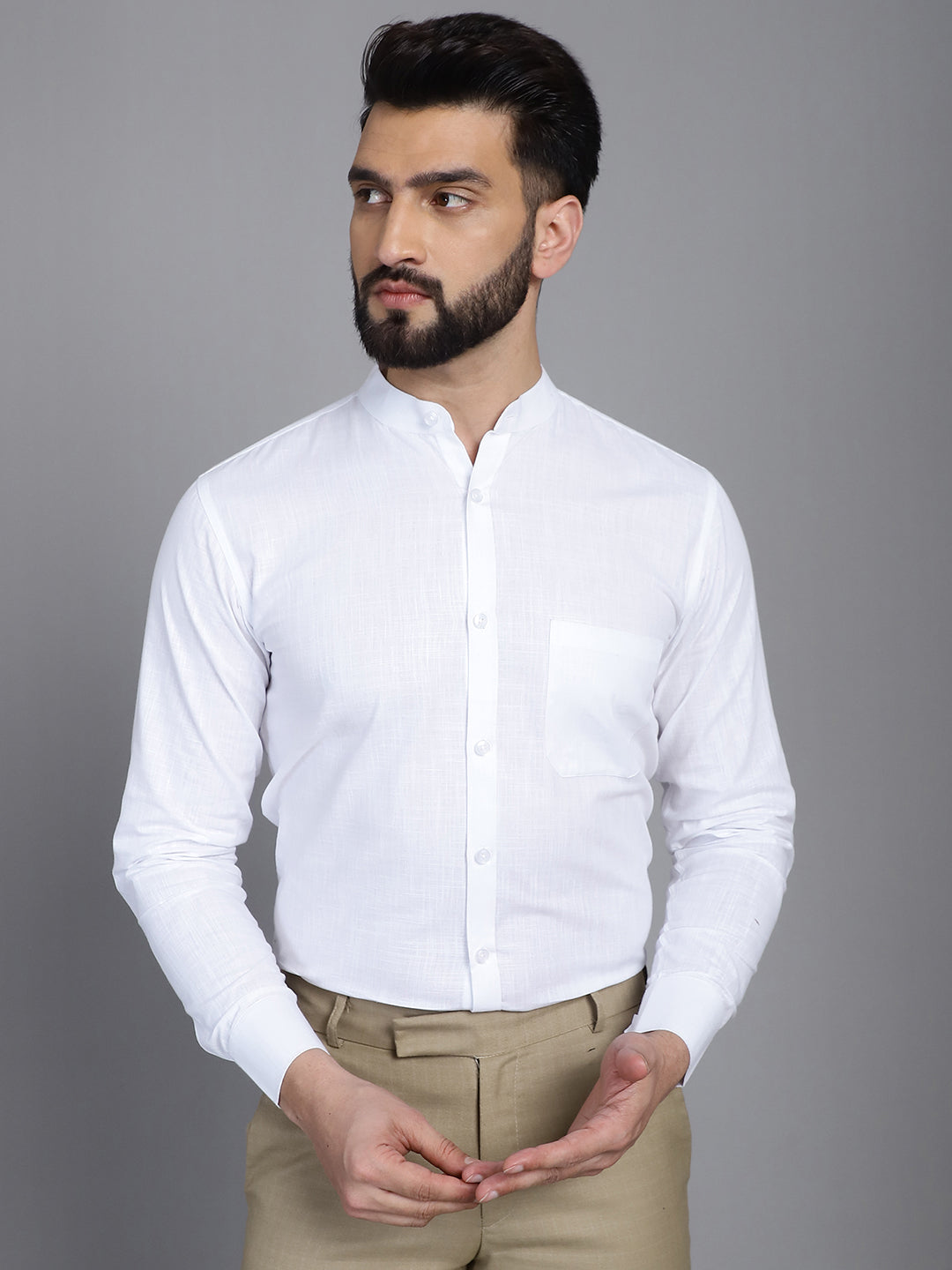 Cotton Solid Formal Shirt For Mens