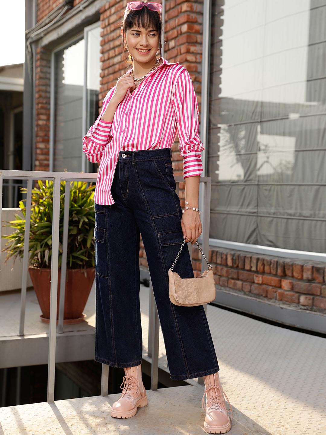 Satin Striped shirt