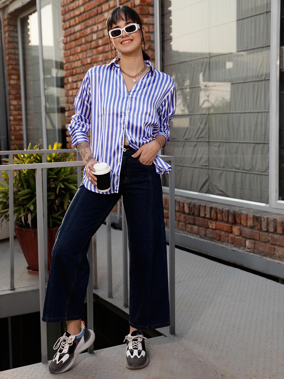 Satin Striped shirt