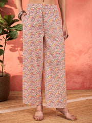 Women Grey Floral Front Dori Gathered Kurta With Pencil Pants & Dupatta