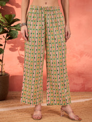 Women White Multi Floral Straight Kurta With Pencil Pants & Dupatta