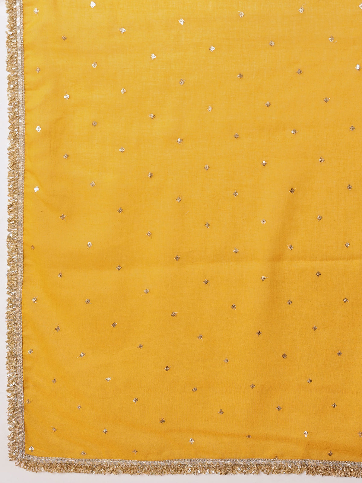 Women Yellow Embroidered Short Kurta With Sharara Pants & Dupatta