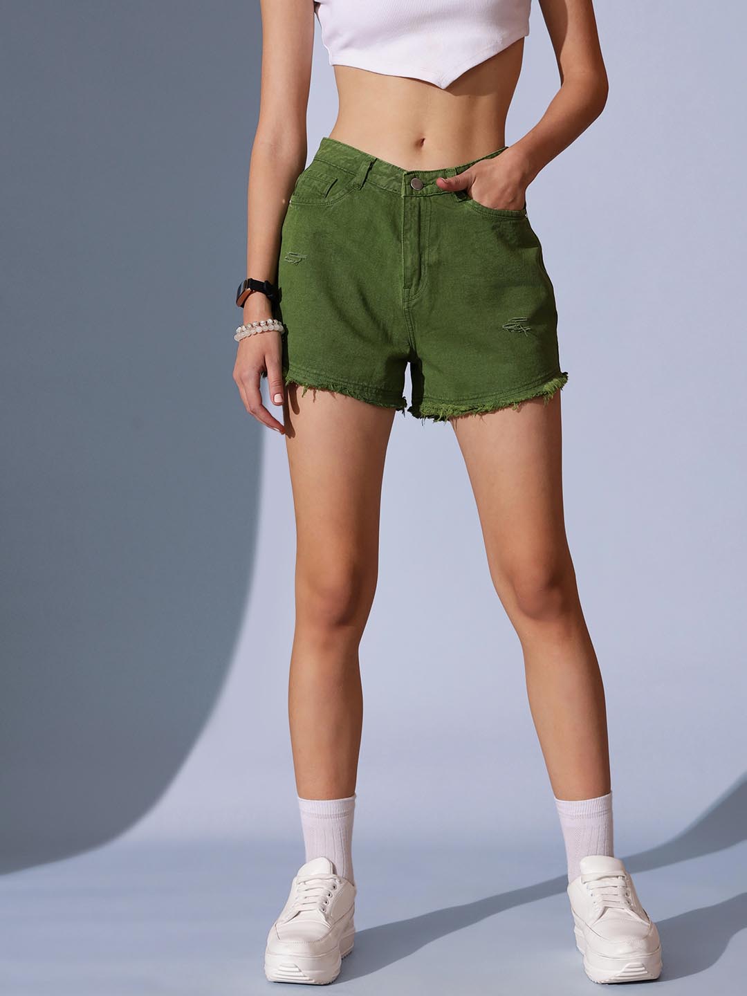 Colored Denim Short