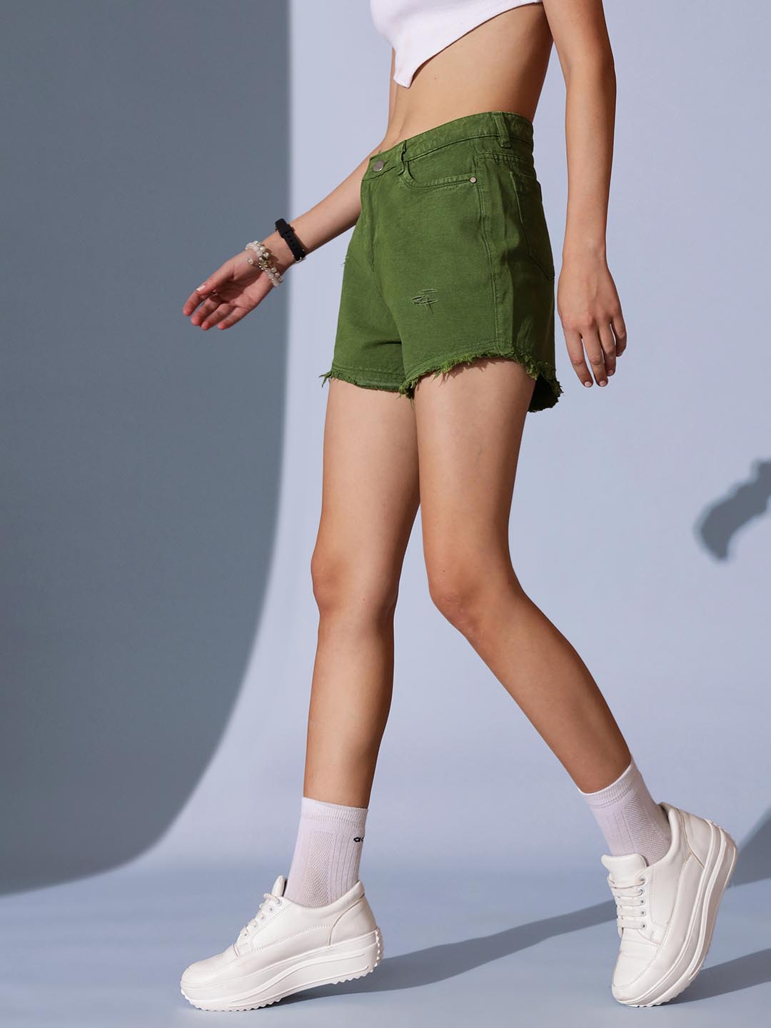 Colored Denim Short