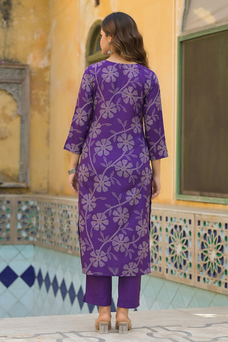 purple-rayon-blend-bandhani-printed-straight-kurta-trouser-with-dupatta-skskd3083