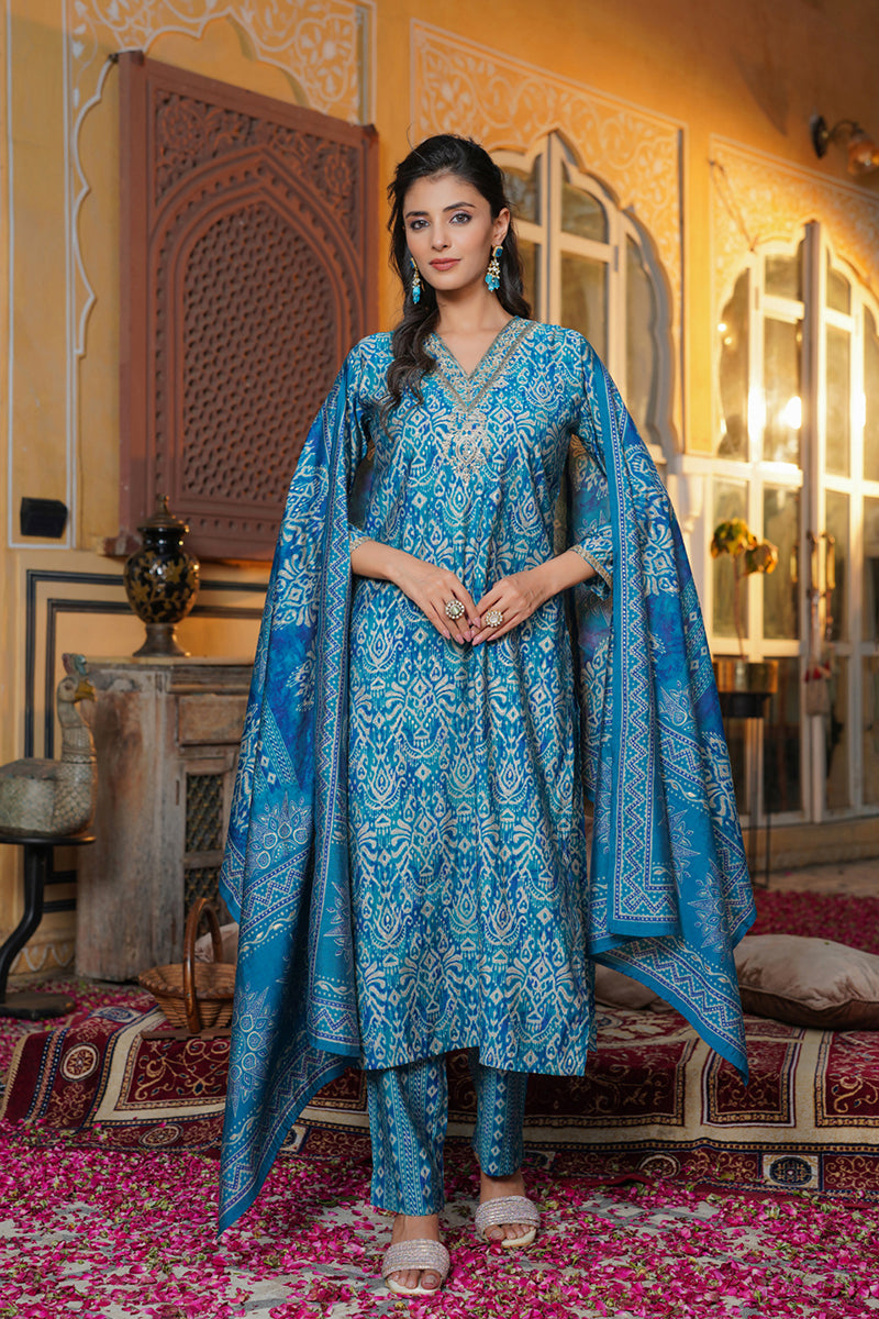 blue-silk-blend-ikat-printed-straight-kurta-trousers-with-dupatta-skskd3103