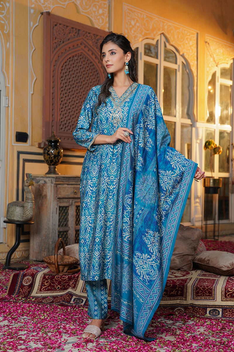 blue-silk-blend-ikat-printed-straight-kurta-trousers-with-dupatta-skskd3103