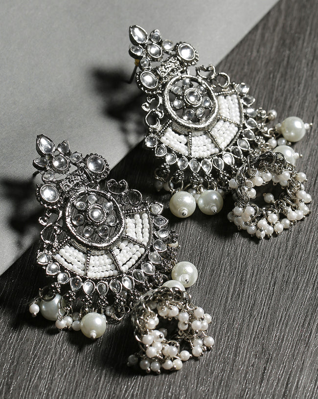 Oxidized Paachi Kundan Pearls