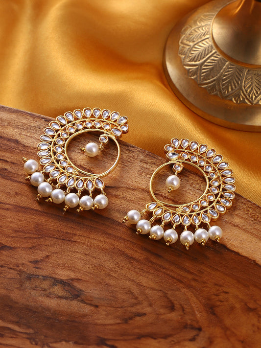 SOHI - The Tawus Statement Earrings - Antique Gold