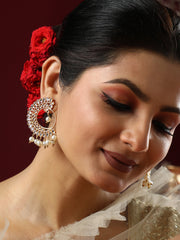 SOHI - The Tawus Statement Earrings - Antique Gold