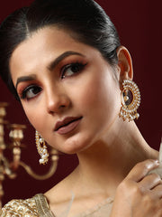 SOHI - The Tawus Statement Earrings - Antique Gold