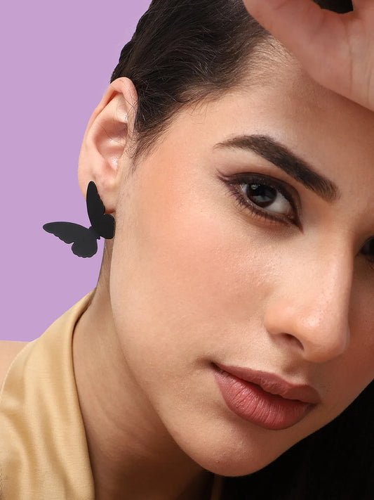 قرط أذن مطلي بالذهب بتصميم كاجوال
