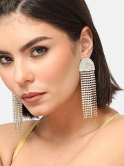 SOHI - Gold Plated Party Designer Stone Drop Earring For Women