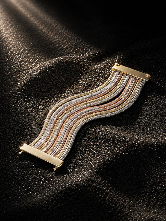 The Aurora Crystal Wave Bracelet