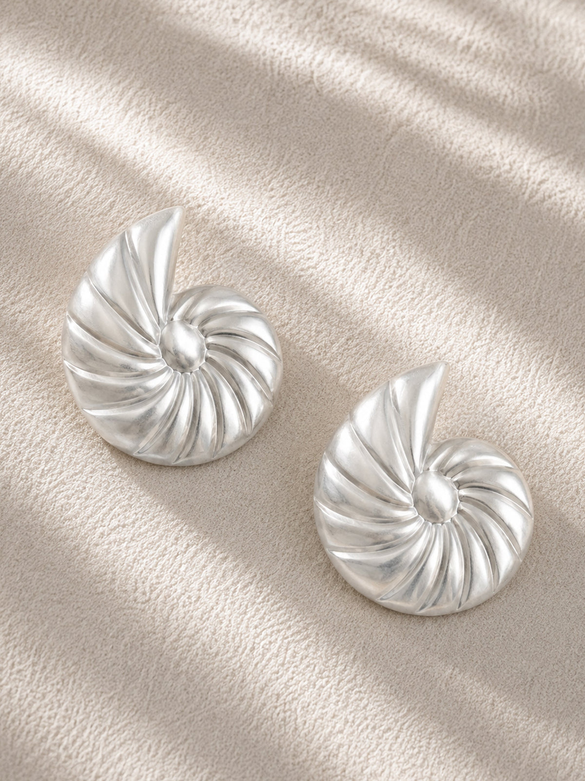 The Luna Spiral Stud Earrings