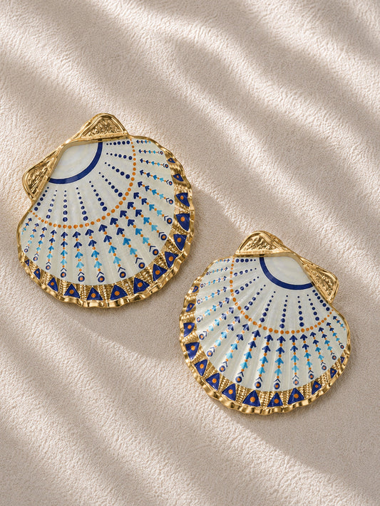 The Seashell Fan Drop Earrings
