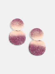 SOHI-The Glacier Circular Drop Earrings Amerthyst Purple Sohier8978