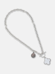 The Clover Chain Necklace - Metallic Silver