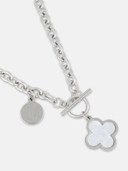 The Clover Chain Necklace - Metallic Silver