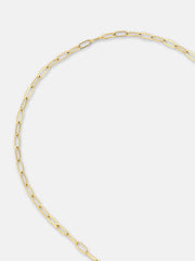The Anchor's Lock Chain Necklace - California Gold