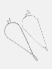 The Scale Multi-Layer Necklace - Metallic Silver
