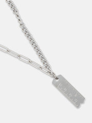 The Scale Multi-Layer Necklace - Metallic Silver