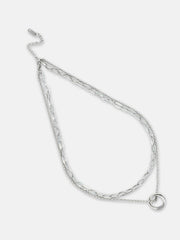 The Vortex Multi-Layer Necklace - Metallic Silver