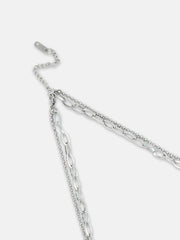 The Vortex Multi-Layer Necklace - Metallic Silver