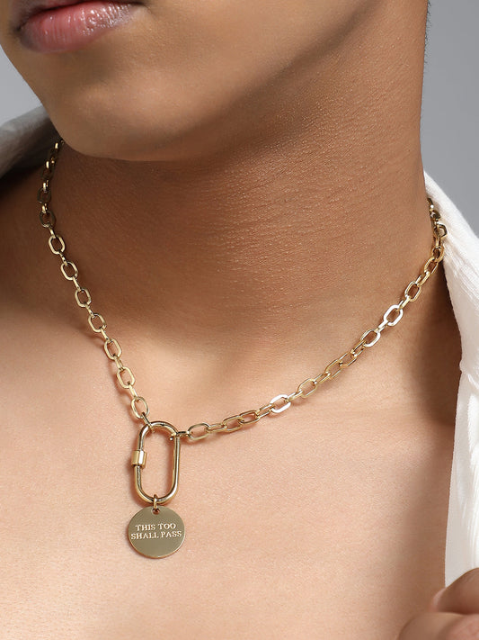 The Industrial Orb Chain Necklace - California Gold