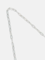 The Anchor's Lock Chain Necklace - Metallic Silver