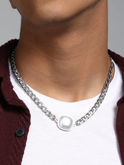 The Perla Flat Chain Necklace Metallic Silver