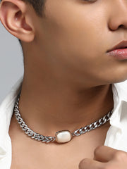The Perla Chain Necklace - Metallic Silver