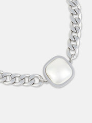 The Perla Chain Necklace - Metallic Silver