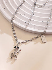 The Skelley Pendant Necklace Metallic Silver
