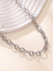 The Fusio Chain Necklace Metallic Silver