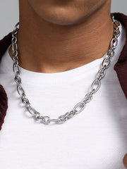 The Fusio Chain Necklace Metallic Silver