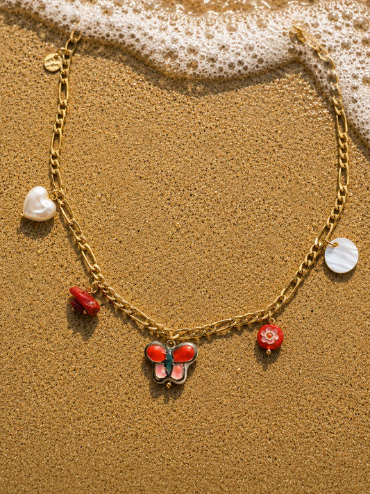 The Summer Strawberry Charm Necklace