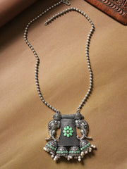 Silver Plated Designer Stone Necklace