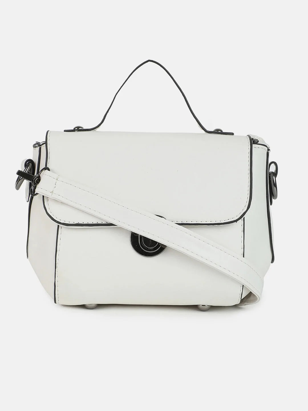 Solid Hand Bag with Zip Lock
