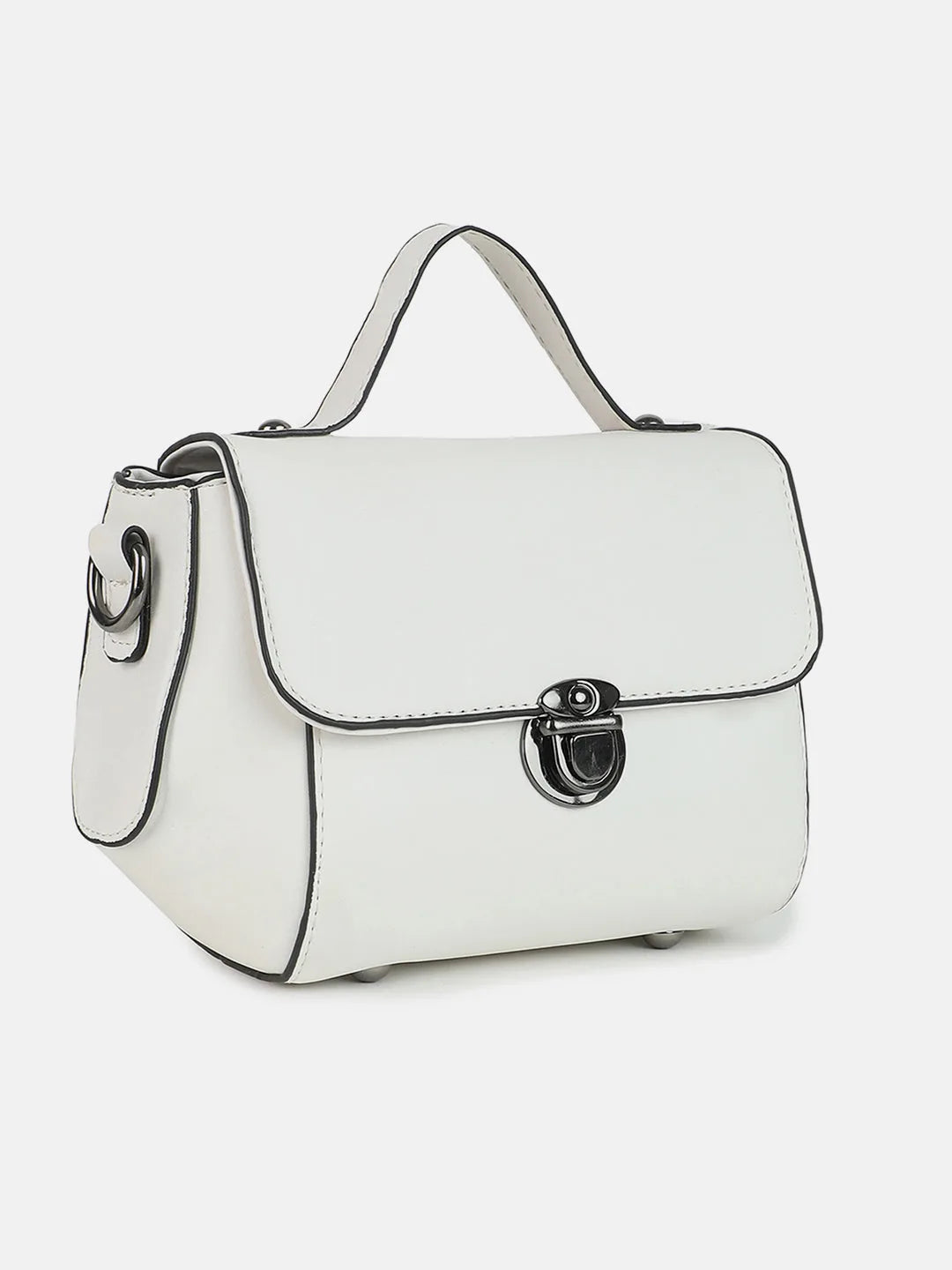 Solid Hand Bag with Zip Lock