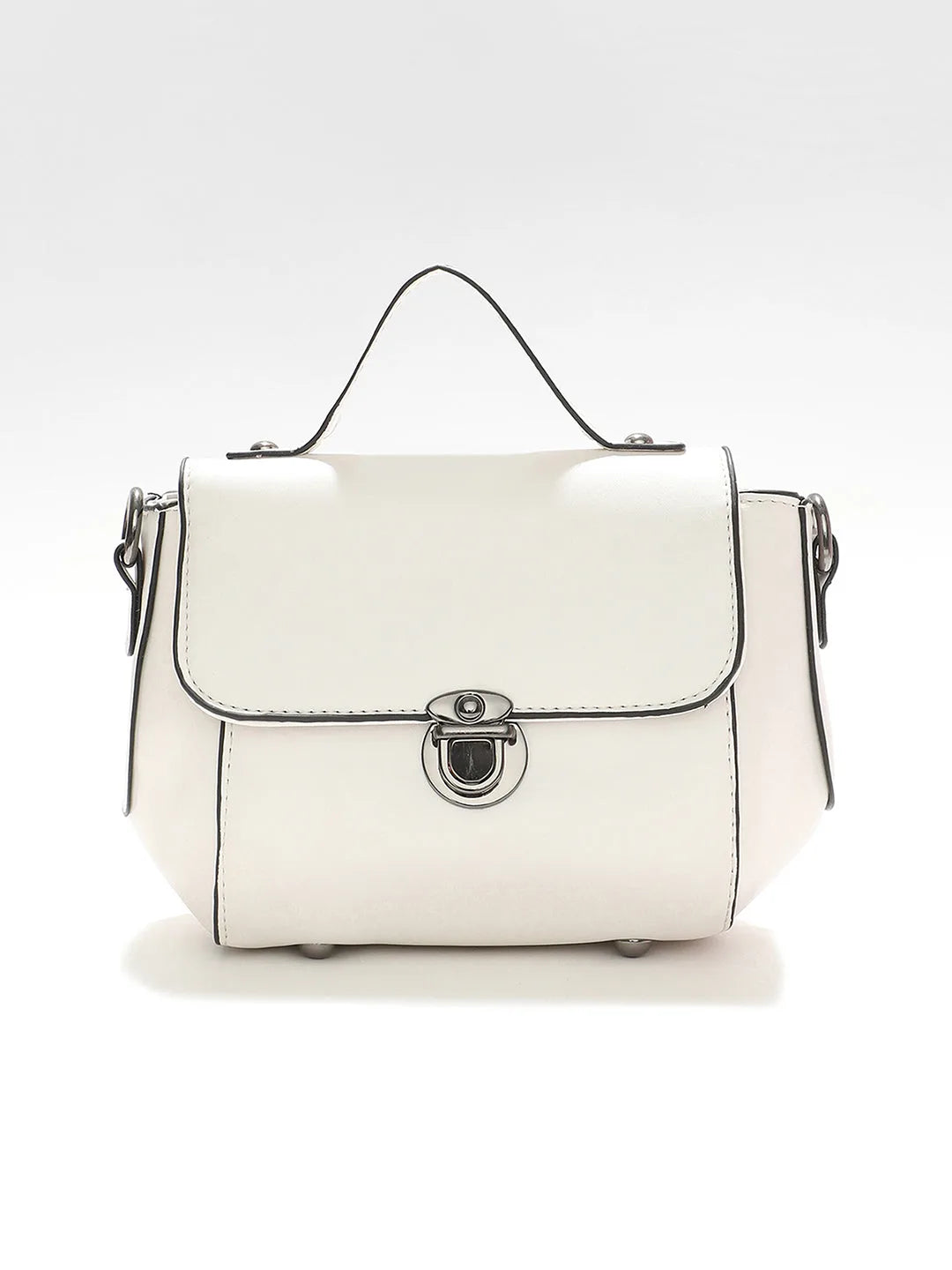 Solid Hand Bag with Zip Lock