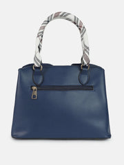 Solid Handle detail Hand Bag with Zip Lock