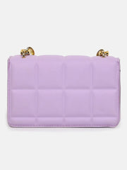 Haute Sauce-Quilted Magnet Lock Hand Bag with Chain detail