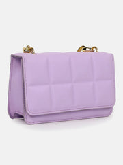 Haute Sauce-Quilted Magnet Lock Hand Bag with Chain detail