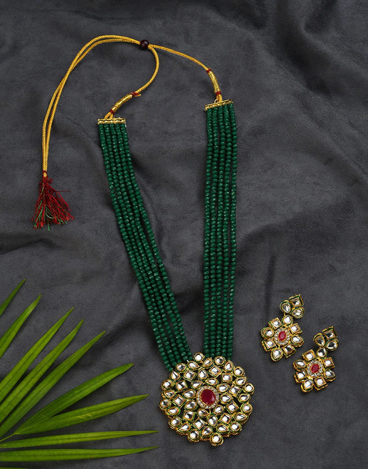 SOHI - Kundan Gold Plated Necklace Set